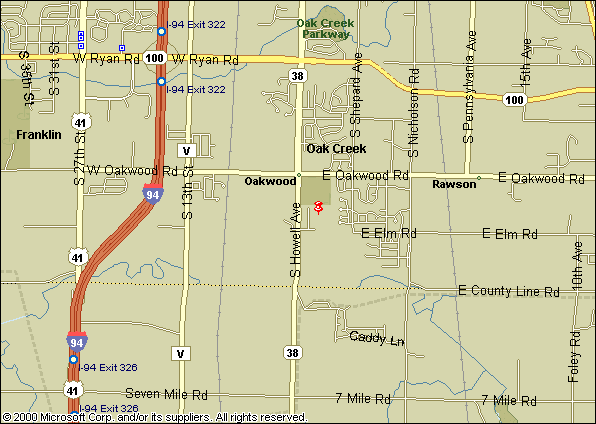 Map to First Baptist Church